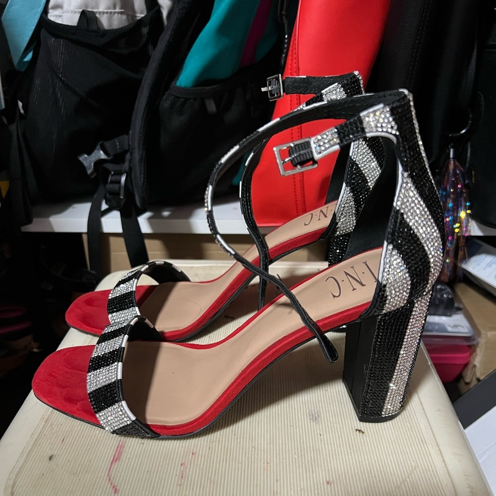 INC rhinestone heels